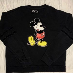 black mickey mouse crew neck